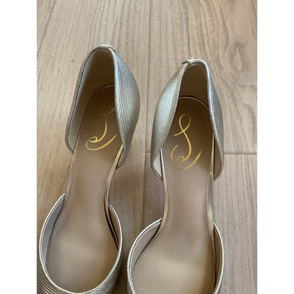 Sam Edleman VIV Metallic Gold Pointed-Toe DOrsay Style Heels Size 9 - Picture 4 of 5